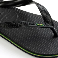 Ciabatte infradito Unisex Nere con bandiera Havaianas Brasil