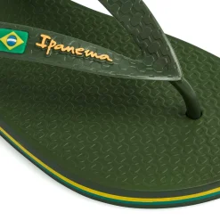 Ciabatte infradito verde scuro da Unisex con bandiera Ipanema Brazil