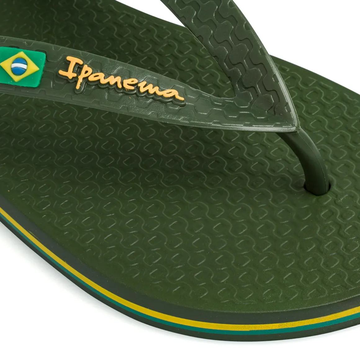 Ciabatte infradito verde scuro da Unisex con bandiera Ipanema Brazil
