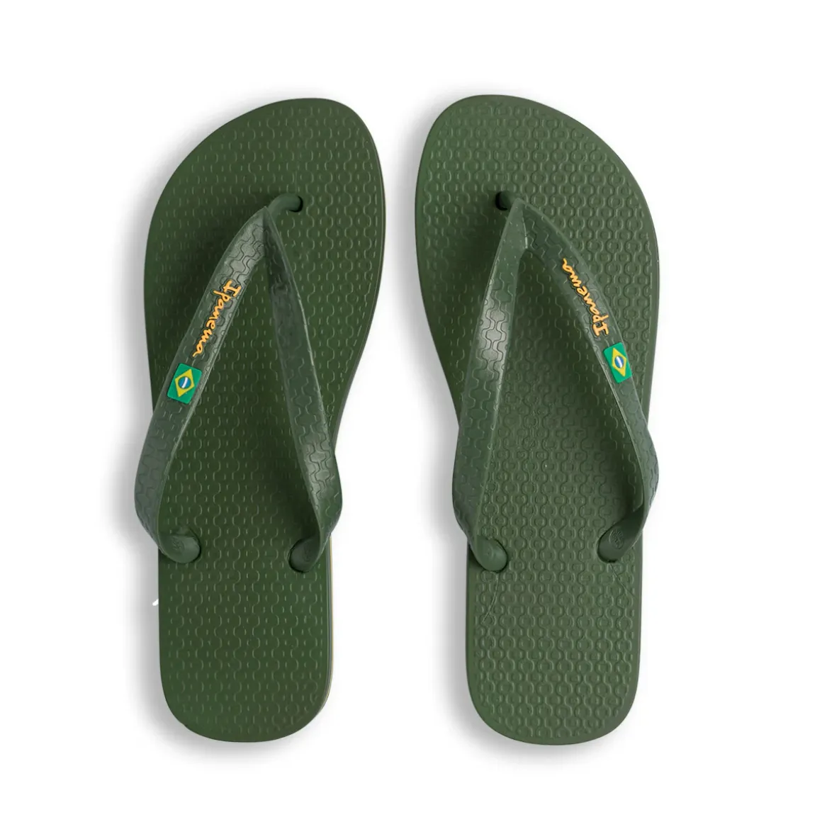 Ciabatte infradito verde scuro da Unisex con bandiera Ipanema Brazil
