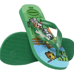 Ciabatte Infradito Verdi da Bambino a tema Minecraft Havaianas