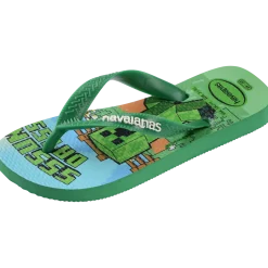 Ciabatte Infradito Verdi da Bambino a tema Minecraft Havaianas