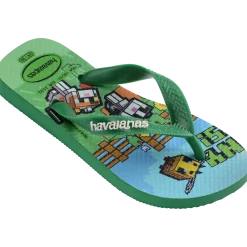 Ciabatte Infradito Verdi da Bambino a tema Minecraft Havaianas