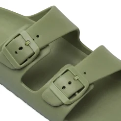 Ciabatte in gomma da Uomo verde militare con fibbie De Fonseca