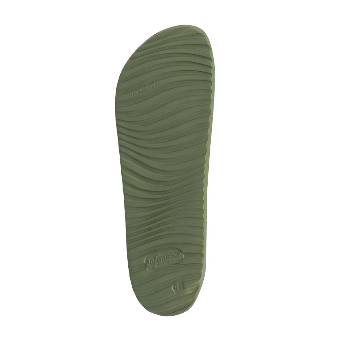 Ciabatte in gomma da Uomo verde militare con fibbie De Fonseca