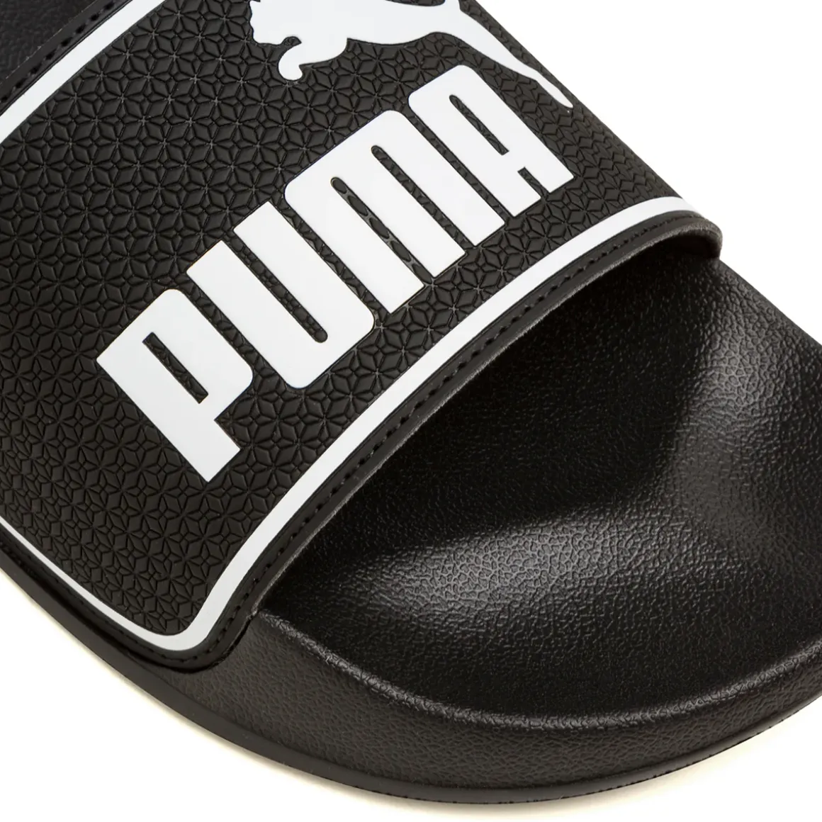 Ciabatte nere da uomo con logo a contrasto Puma Leadcat