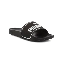 Ciabatte nere da uomo con logo a contrasto Puma Leadcat