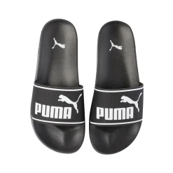 Ciabatte nere da uomo con logo a contrasto Puma Leadcat