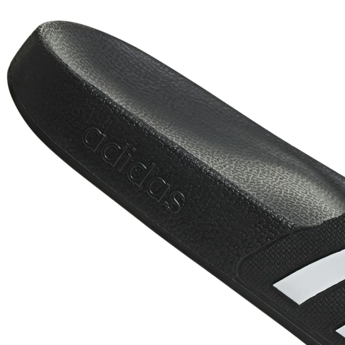Ciabatte nere in gomma da uomo con logo a contrasto adidas Adilette Aqua