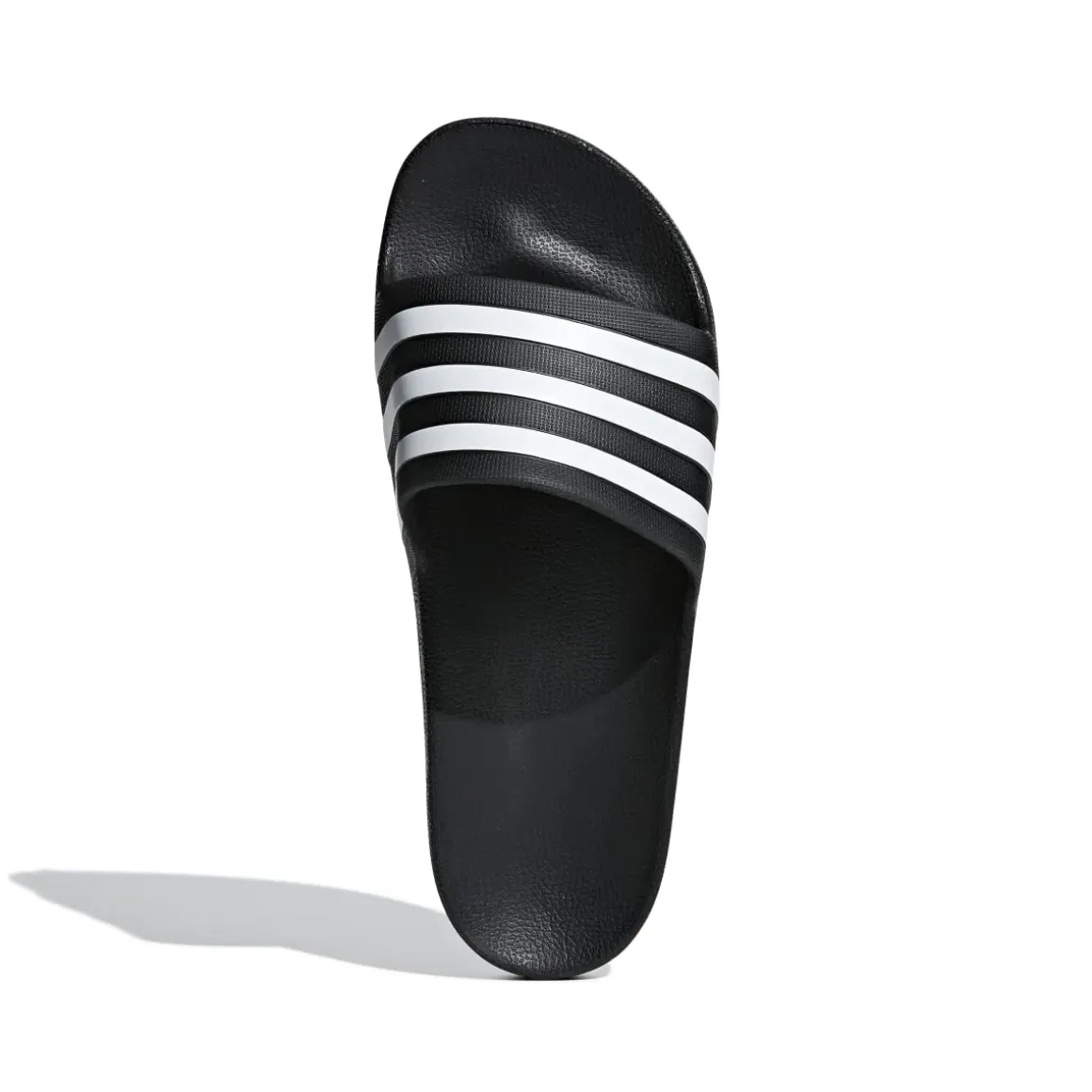 Ciabatte nere in gomma da uomo con logo a contrasto adidas Adilette Aqua