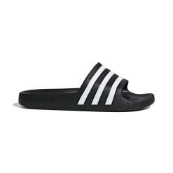 Ciabatte nere in gomma da uomo con logo a contrasto adidas Adilette Aqua