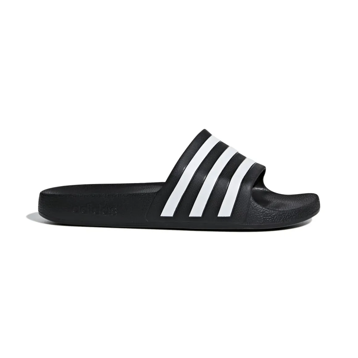 Ciabatte nere in gomma da uomo con logo a contrasto adidas Adilette Aqua