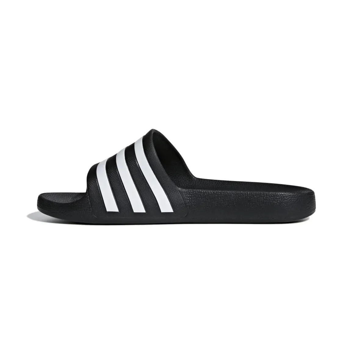 Ciabatte nere in gomma da uomo con logo a contrasto adidas Adilette Aqua