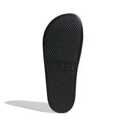 Ciabatte nere in gomma da uomo con logo a contrasto adidas Adilette Aqua