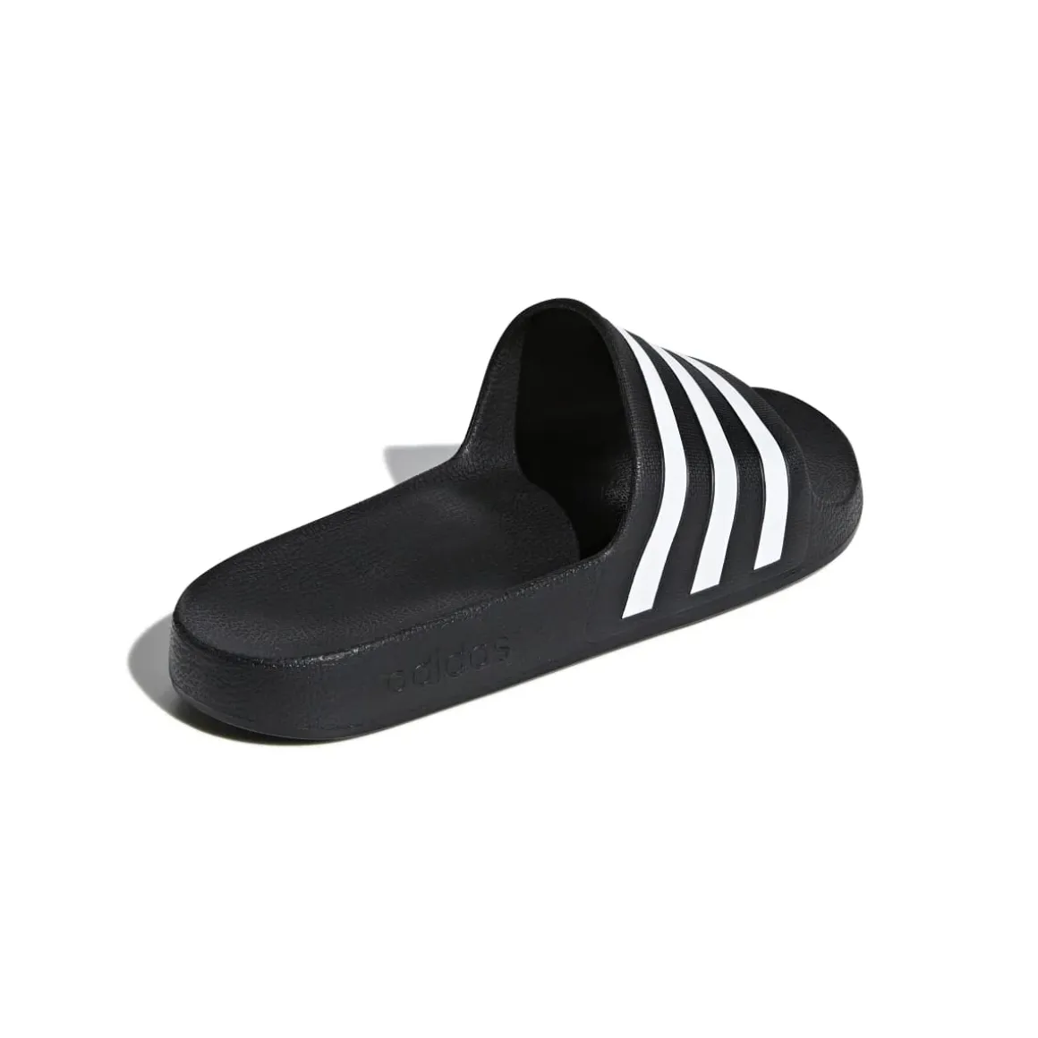 Ciabatte nere in gomma da uomo con logo a contrasto adidas Adilette Aqua