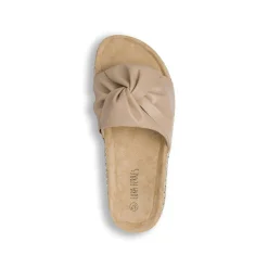 Ciabatte platform beige da Donna con inserto borchie Lora Ferres
