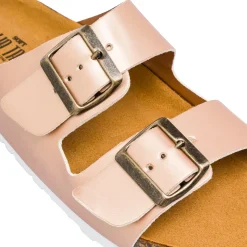 Ciabatte Rosa da Donna con doppia Fibbia Regolabile e suola in sughero Italia Trend