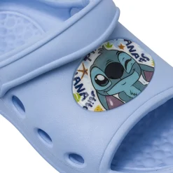 Ciabatte sabot azzurre da Bambina con cinturino e stampa Lilo & Stitch