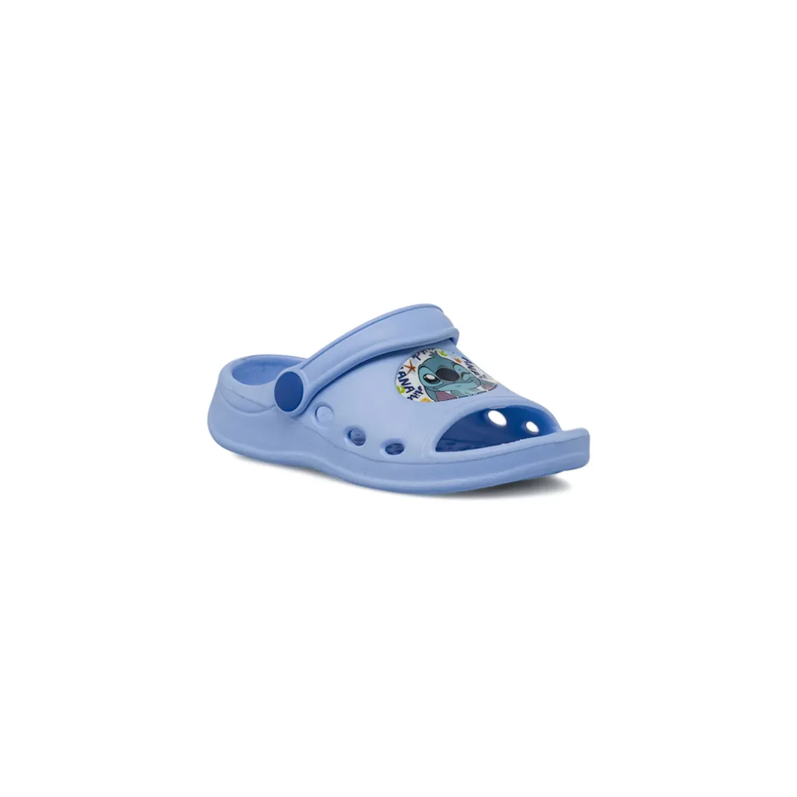 Ciabatte sabot azzurre da Bambina con cinturino e stampa Lilo & Stitch