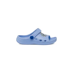 Ciabatte sabot azzurre da Bambina con cinturino e stampa Lilo & Stitch