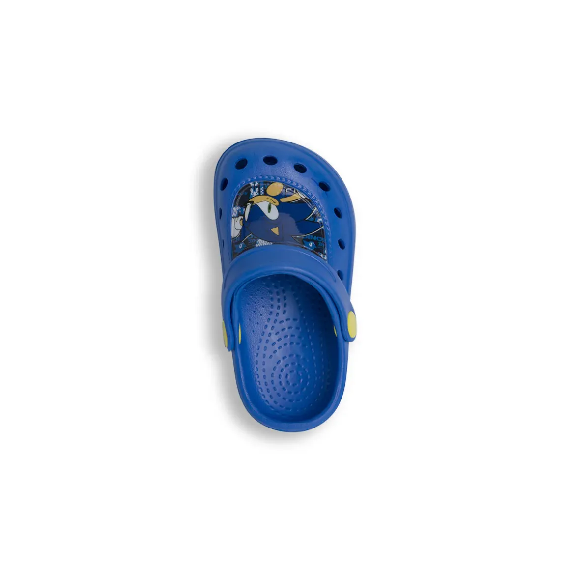 Ciabatte Sabot blu da Bambino con cinturino mobile e patch Sonic