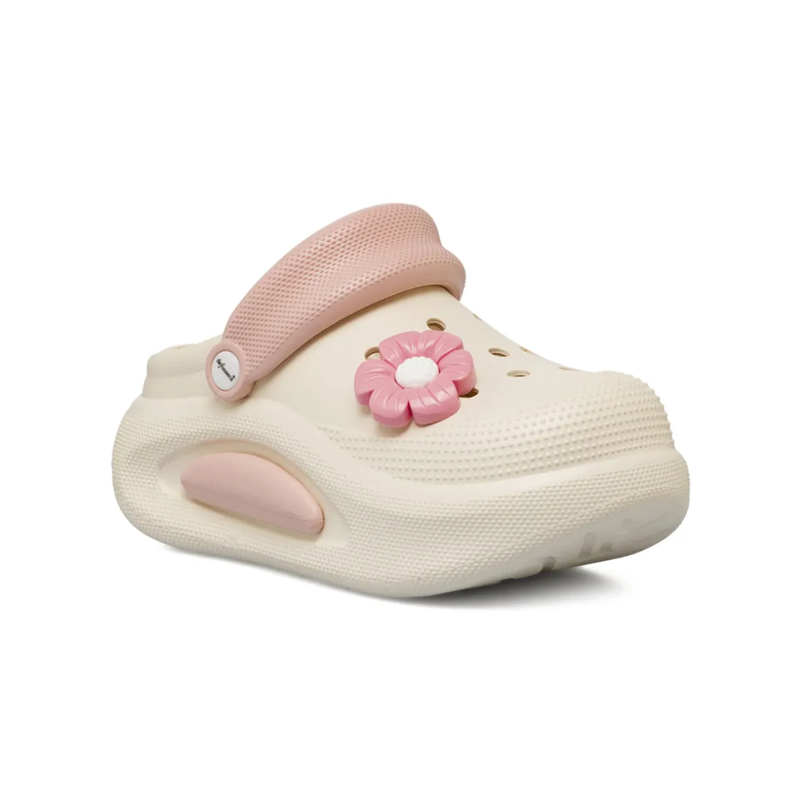 Ciabatte sabot da Donna bianche e rosa con suola alta De Fonseca