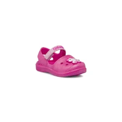 Ciabatte sabot fucsia da Bambina con cinturino e patch Unicorno