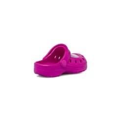 Ciabatte sabot fucsia da Bambina con patch e fori Unicorno
