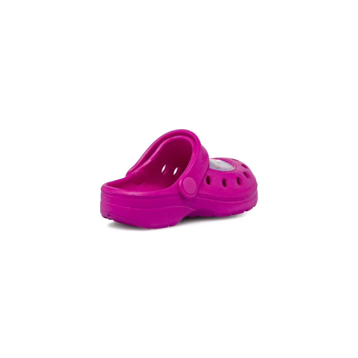 Ciabatte sabot fucsia da Bambina con patch e fori Unicorno