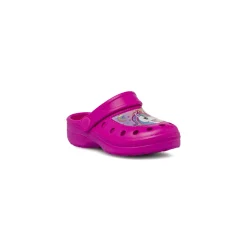 Ciabatte sabot fucsia da Bambina con patch e fori Unicorno
