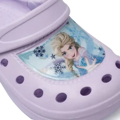 Ciabatte sabot lilla da Bambina con stampa Elsa e cinturino Frozen
