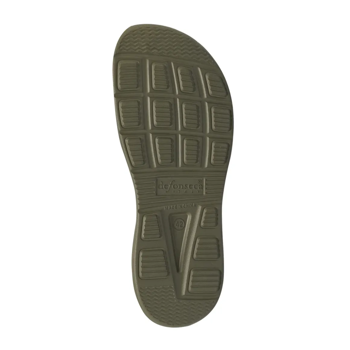 Ciabatte sabot verdi militare da Uomo con cinturino De Fonseca