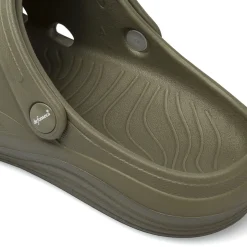 Ciabatte sabot verdi militare da Uomo con cinturino De Fonseca