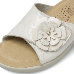 Ciabatte sanitarie anatomiche color bianco con fiore Fly Flot