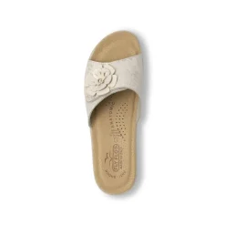 Ciabatte sanitarie anatomiche color bianco con fiore Fly Flot