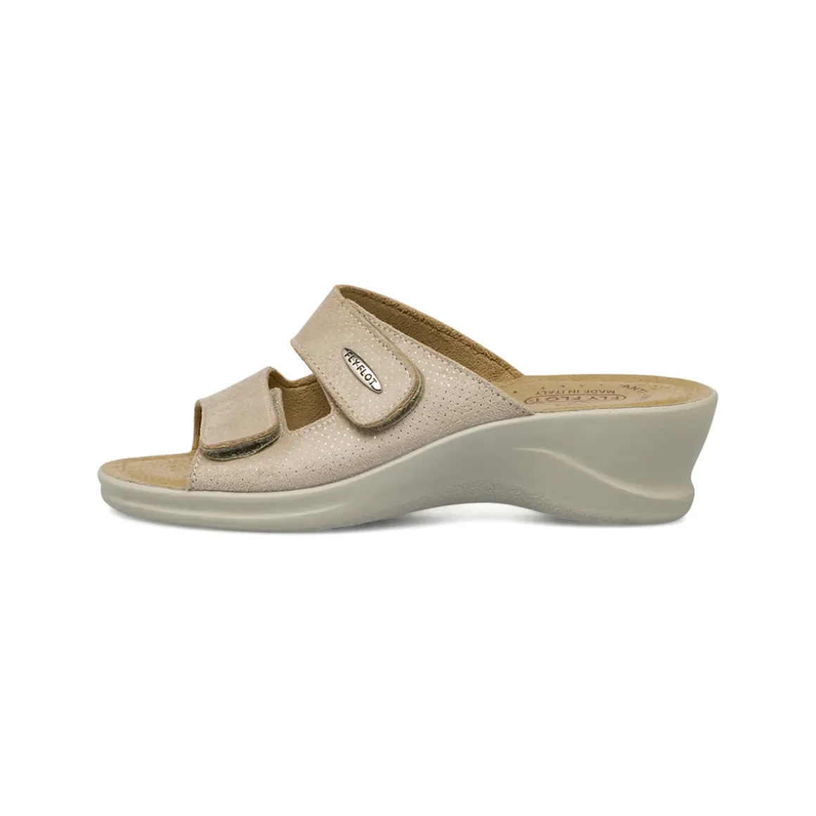 Ciabatte sanitarie beige da Donna effetto scamosciato Fly Flot