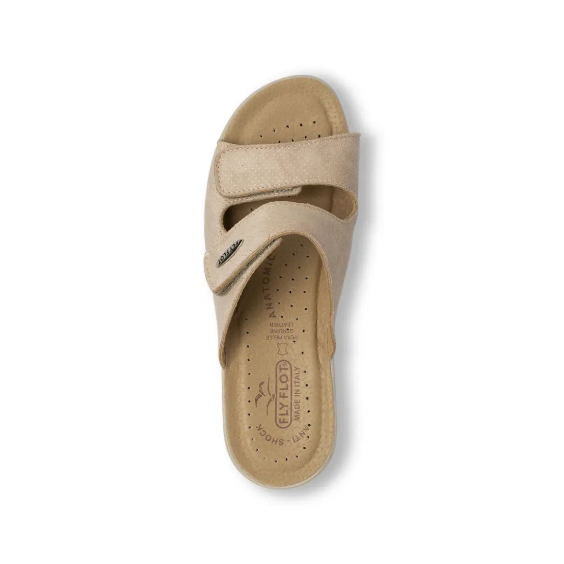 Ciabatte sanitarie beige da Donna effetto scamosciato Fly Flot