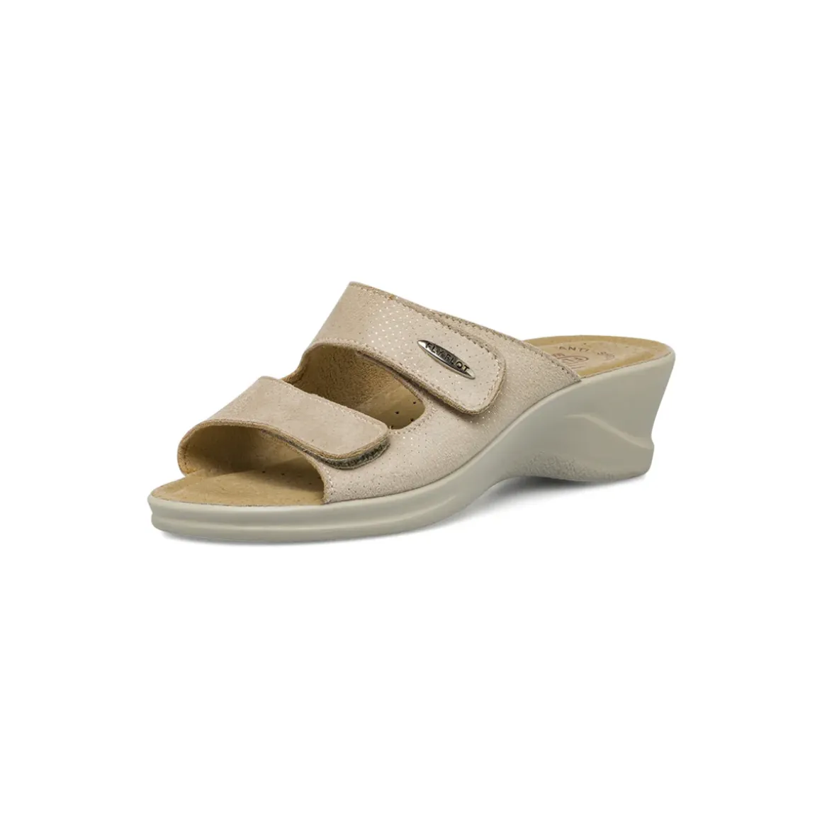Ciabatte sanitarie beige da Donna effetto scamosciato Fly Flot