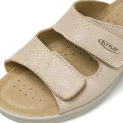 Ciabatte sanitarie beige da Donna effetto scamosciato Fly Flot