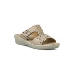Ciabatte sanitarie beige da Donna con fantasia floreale Fly Flot