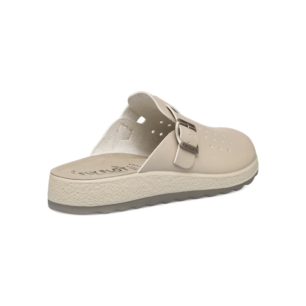 Ciabatte sanitarie beige da uomo con sottopiede anatomico Fly Flot