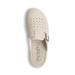 Ciabatte sanitarie beige da uomo con sottopiede anatomico Fly Flot
