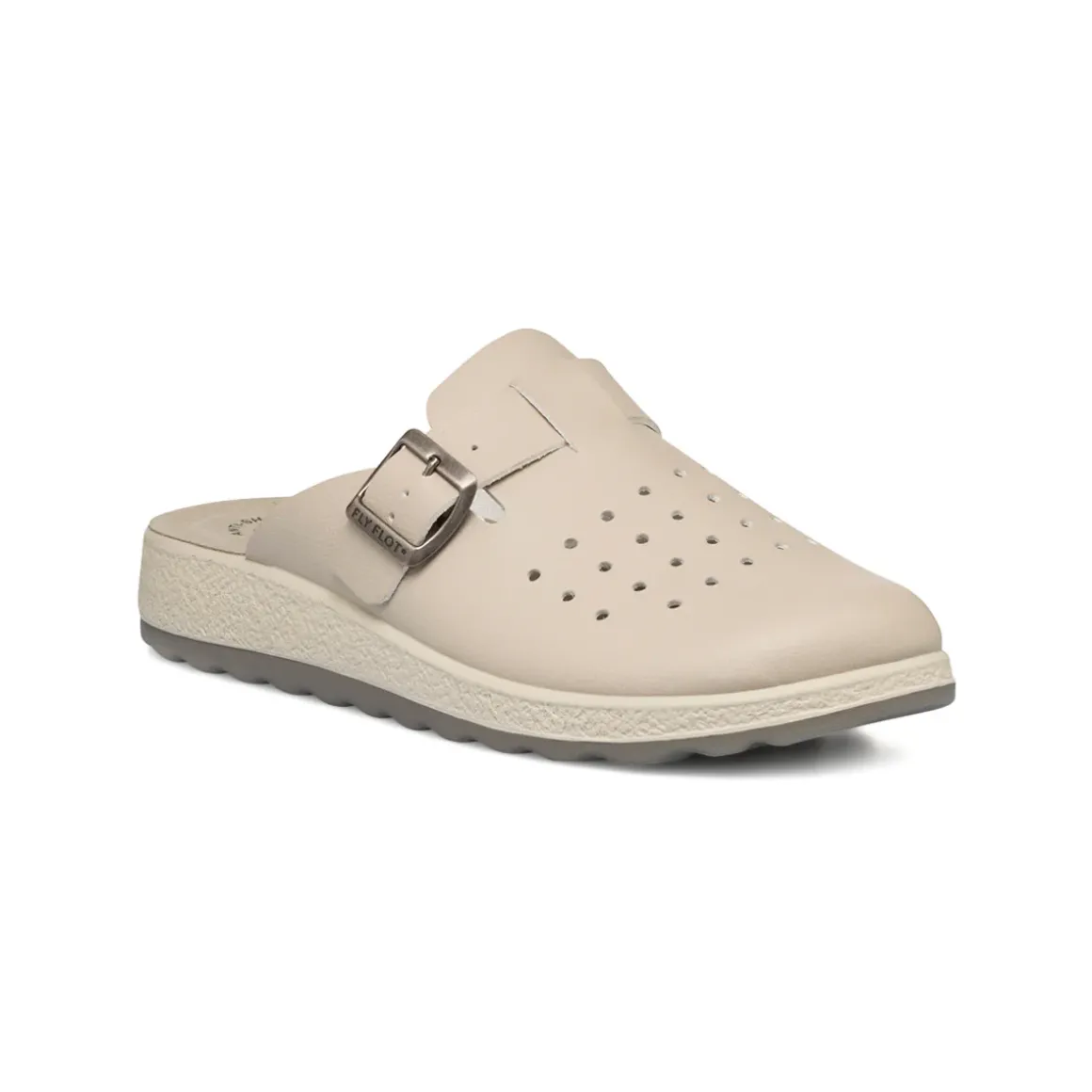 Ciabatte sanitarie beige da uomo con sottopiede anatomico Fly Flot