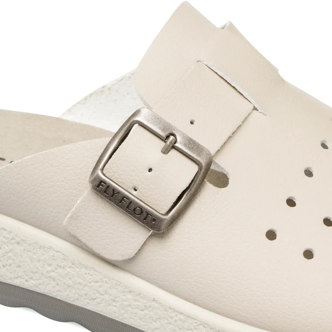 Ciabatte sanitarie beige da uomo con sottopiede anatomico Fly Flot