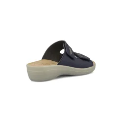 Ciabatte sanitarie blu da Donna con zeppa e soletta in pelle Fly Flot