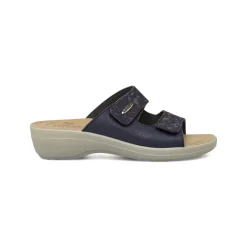Ciabatte sanitarie blu da Donna con zeppa e soletta in pelle Fly Flot