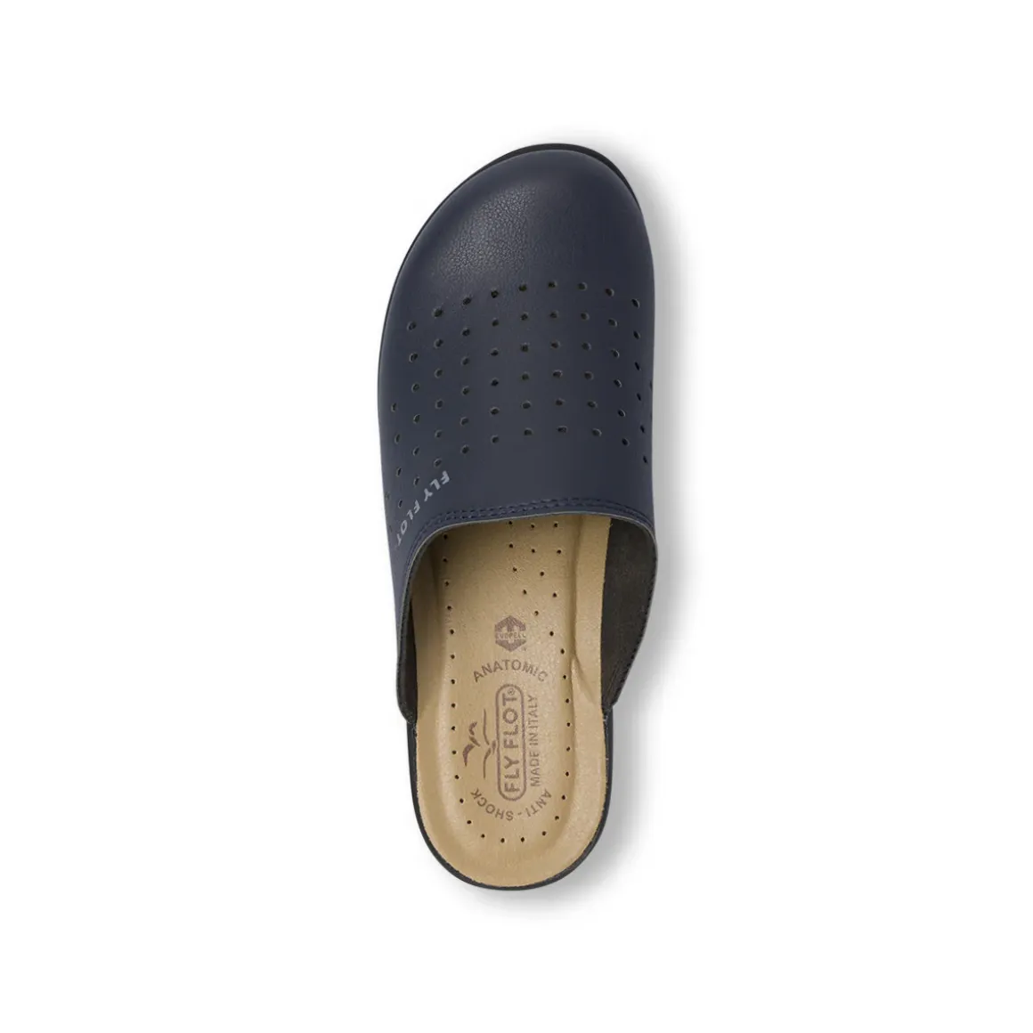 Ciabatte sanitarie blu da Donna anatomiche con zeppa Fly Flot