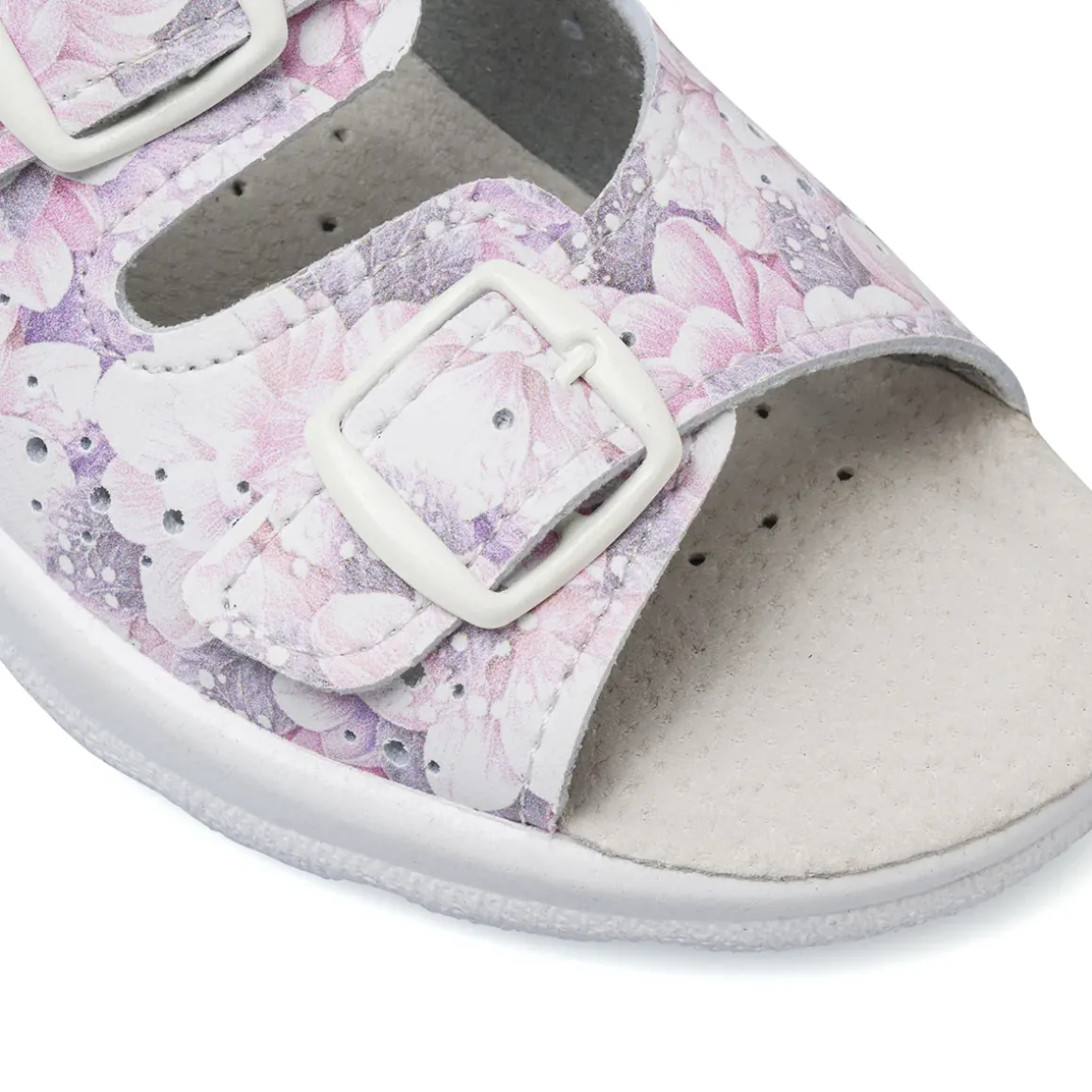 Ciabatte sanitarie da donna bianche con soletta in pelle Italia Trend