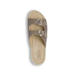 Ciabatte sanitarie da Donna bronzo con sottopiede in pelle Fly Flot