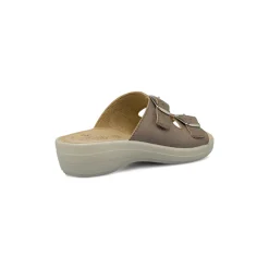 Ciabatte sanitarie da Donna bronzo con sottopiede in pelle Fly Flot